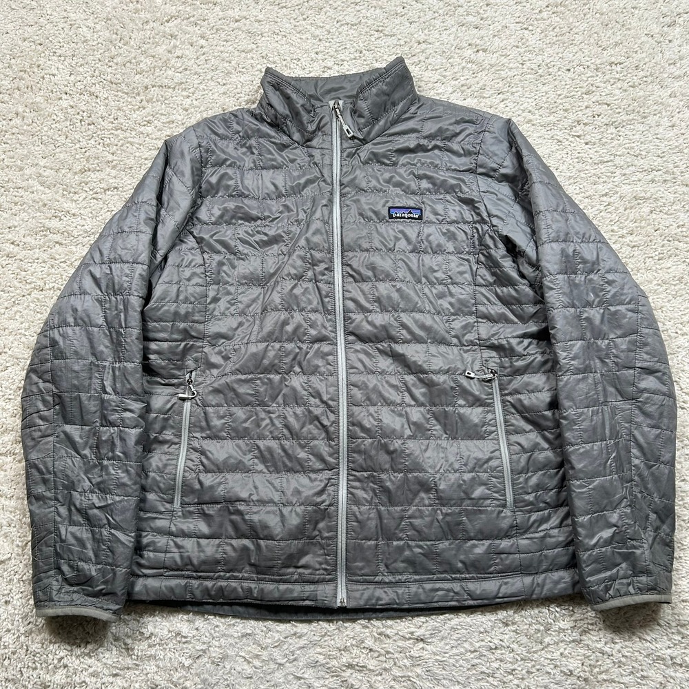 Patagonia Nano Puff Jacket Womens XXL Grey Full Zip Insulated Quilted 84217 FA21